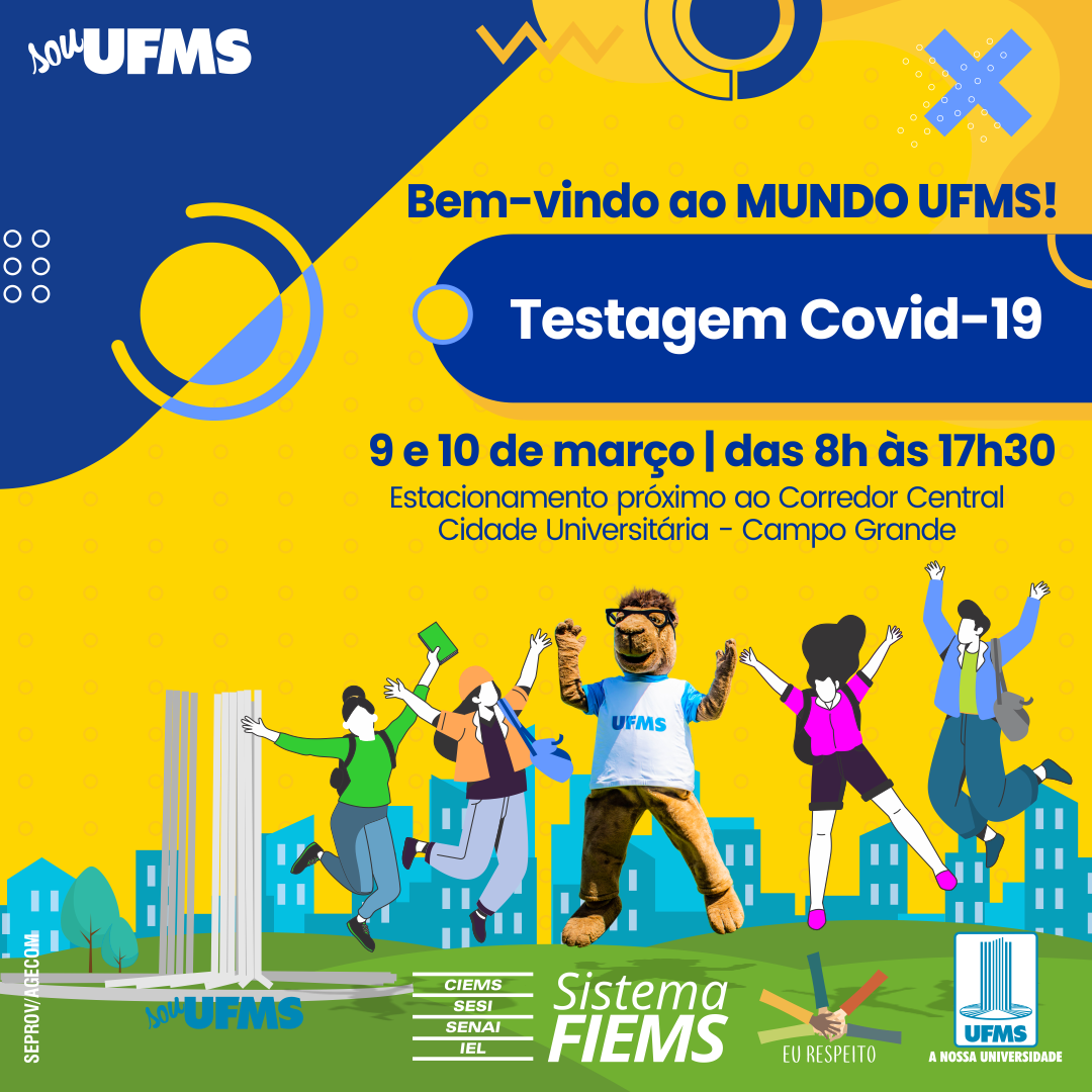Na UFMS: Cidade Universitária terá testes rápidos para diagnosticar Covid-19 Na UFMS: Cidade Universitária terá testes rápidos para diagnosticar Covid-19
